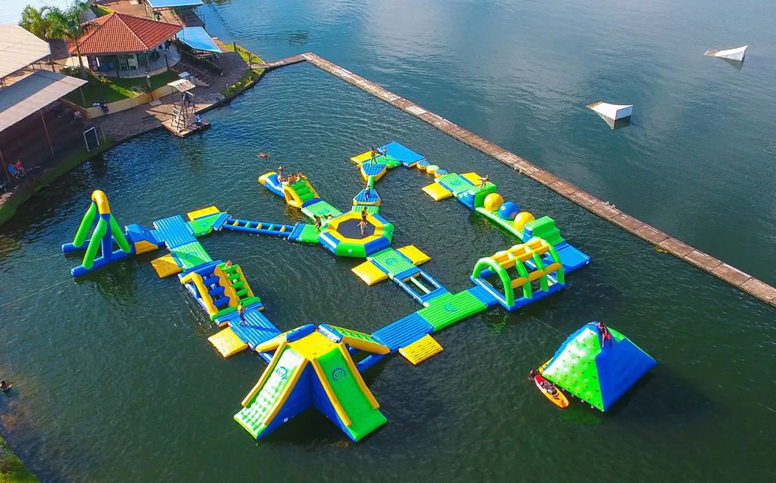 Inflatable Floating Water Park In Sea