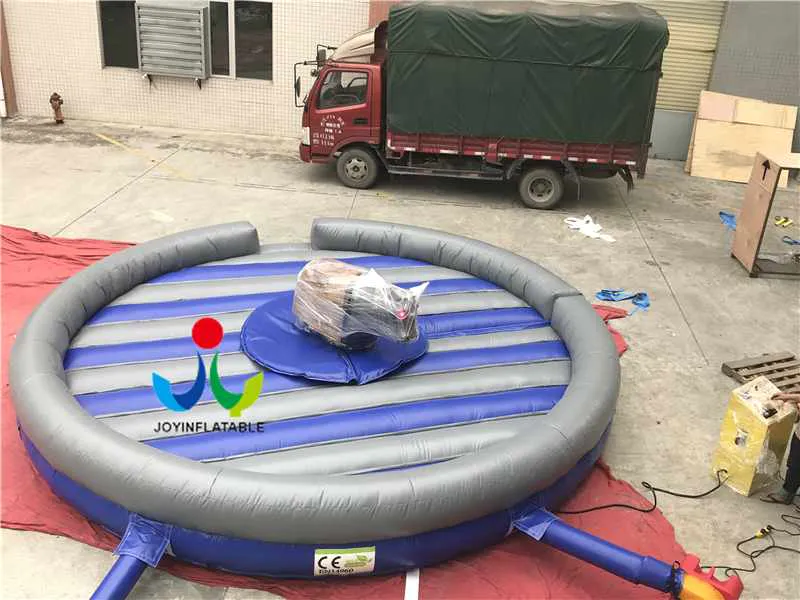 Outdoor Inflatable Mechanical Bull Mattress And Blower / Bull Riding Machine Crazy Rodeo Bull