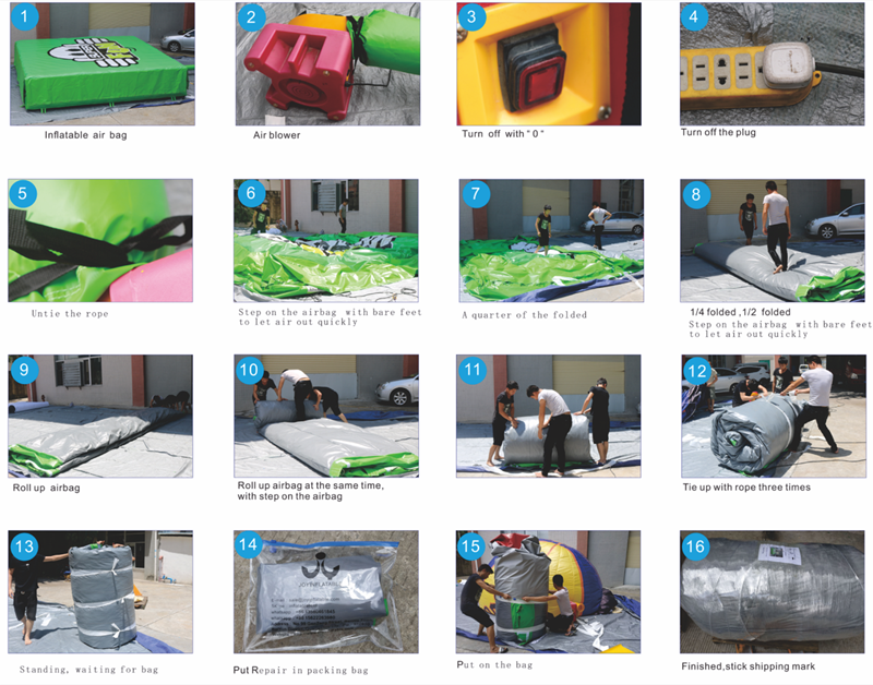 JOY inflatable bike ski foam pit airbag directly sale for child-14