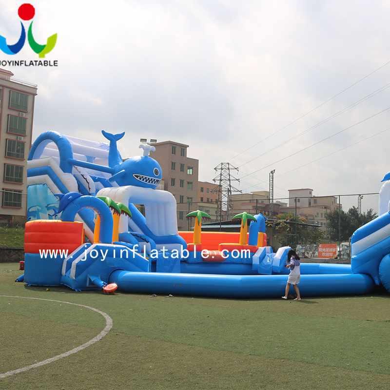 Inflatable Water Slide Games with Swimming pool