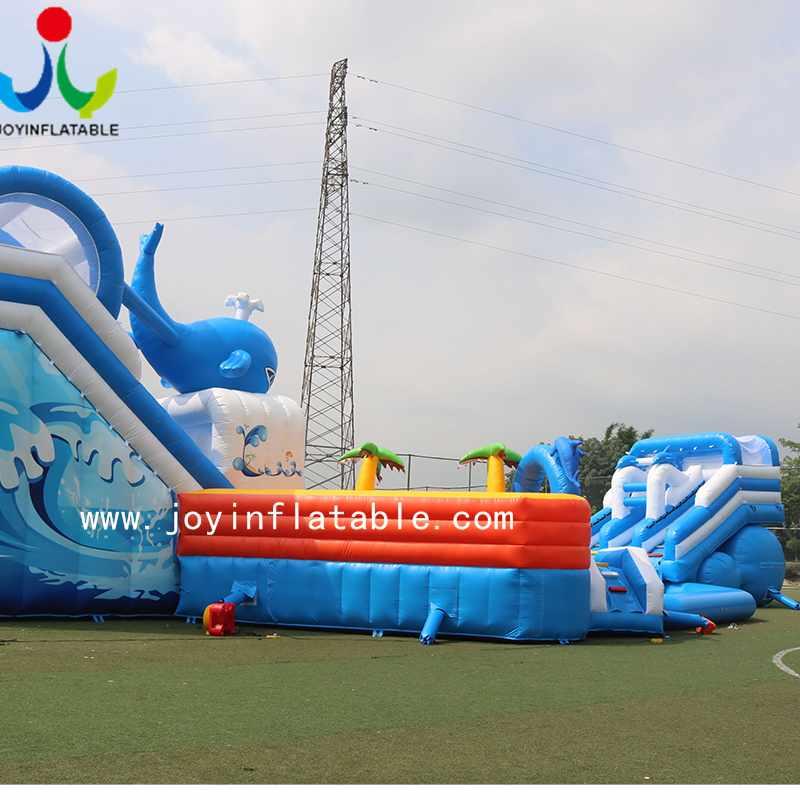 Inflatable Water Slide Games with Swimming pool