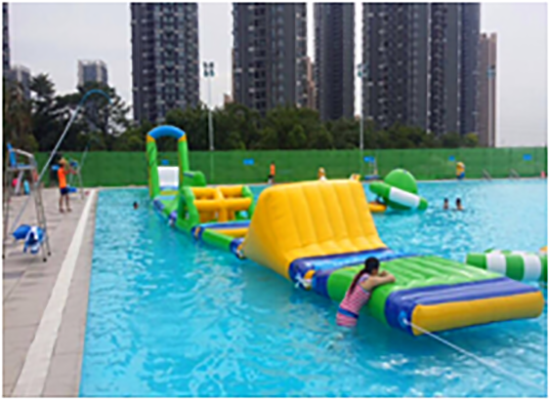 JOY inflatable island floating playground inquire now for children-3