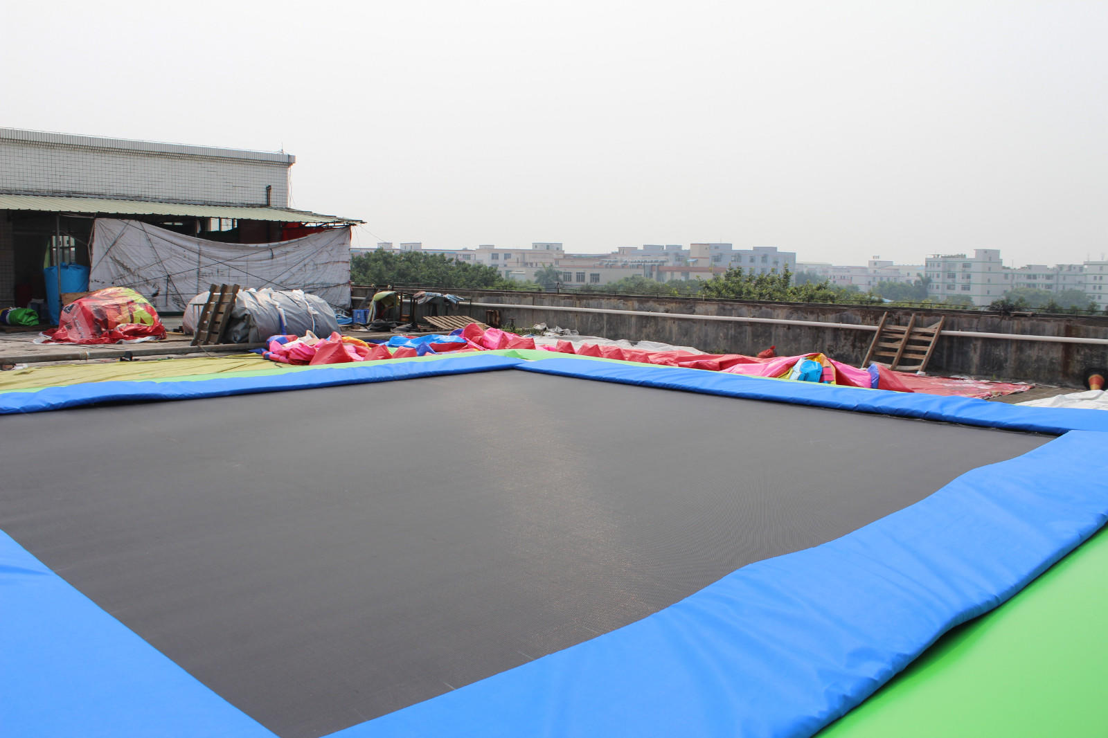 certified inflatable lake trampoline wholesale for child