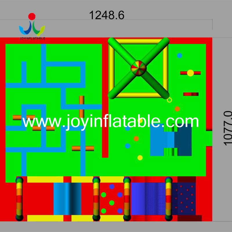 Mélange gonflable Fun City avec labyrinthe et obstacle