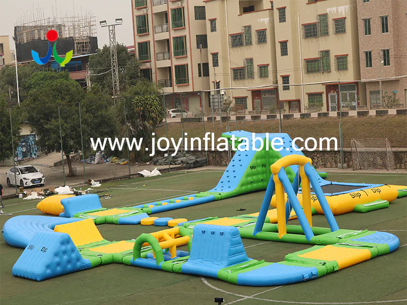 Lake Jumping Inflatable Floating Water Slides Video