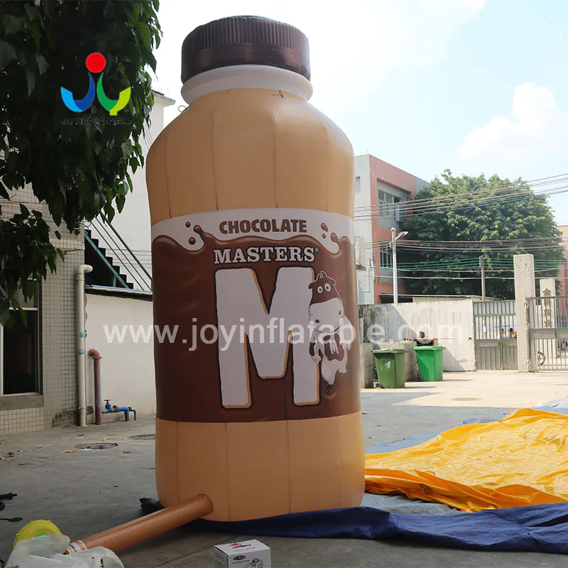 Giant Tall Inflatable Milk Bottle For White Coffee Advertising
