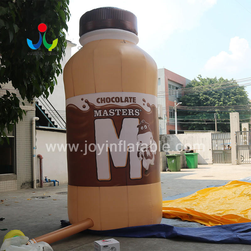 Giant Tall Inflatable Milk Bottle For White Coffee Advertising
