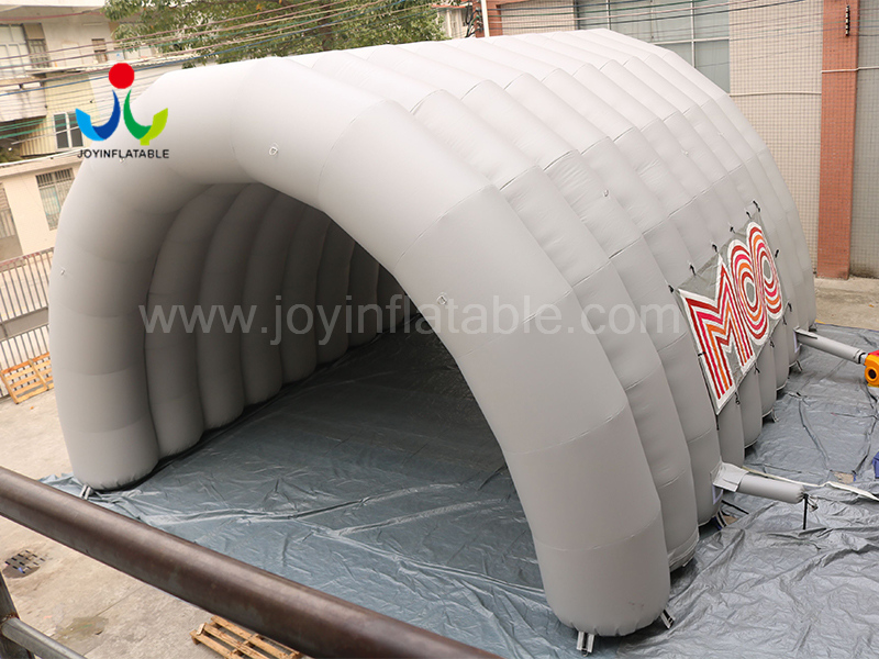 Наружная надувная серая палатка с навесом из ПВХ для видео мероприятий
