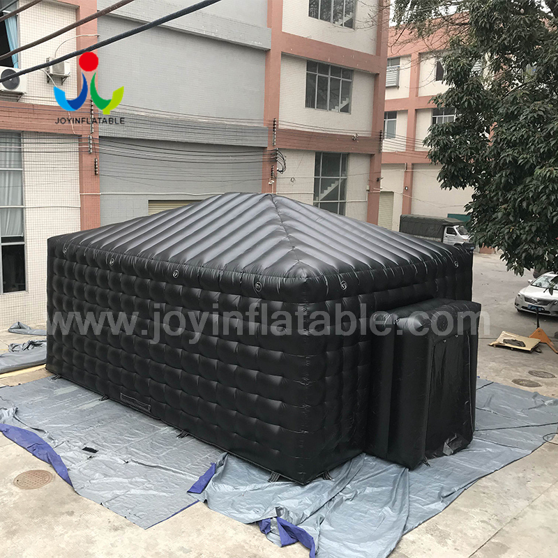 🌟Portable Large Party Tent House Black LED Light Inflatable Cube