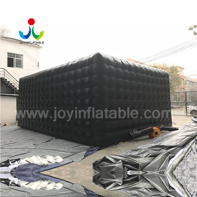 🌟Portable Large Party Tent House Black LED Light Inflatable Cube