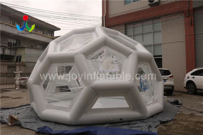 Надувной ясный сферический шатер пузыря купола для на открытом воздухе располагаясь лагерем видео