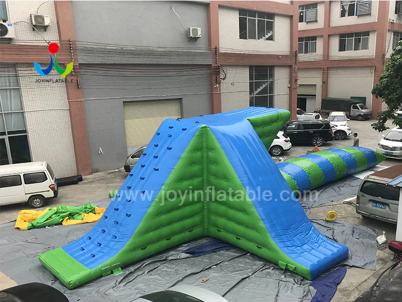 Inflatable Floating Water Slide Floating park with Inflatable Jumping Pillow For Adults Video