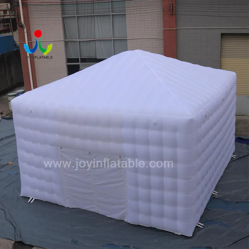Outdoor White LED Lighting Inflatable Sewing Cube Marquee StructureTent