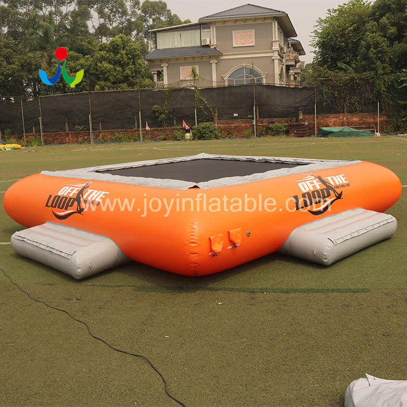 swing inflatable lake trampoline supplier for children