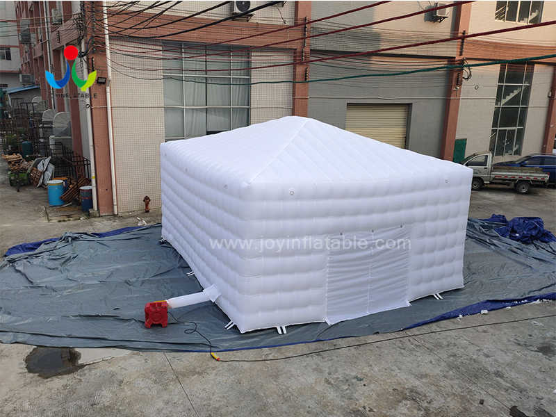 Наружное белое светодиодное освещение надувной кубический шатер