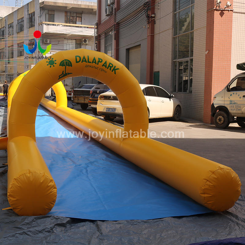 Commercial Outdoor 40m long lane Inflatable water Slip N Slide with pool