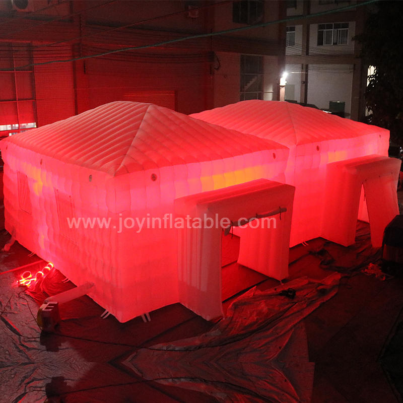 Joyinflatable Outdoor Movable White Large Inflatable Wedding Party Tent with LED lights
