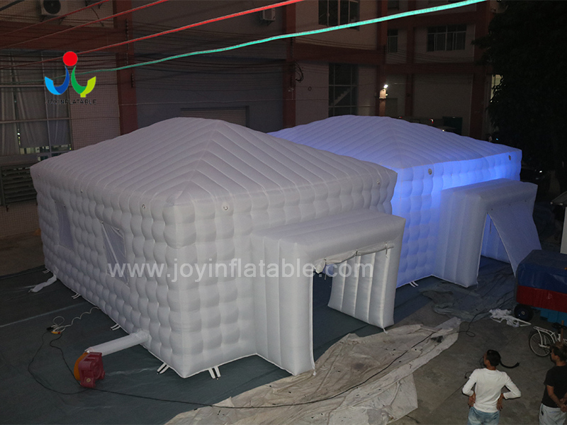 Grande tente gonflable blanche mobile extérieure de fête de mariage de Joyinflatable avec des lumières de LED