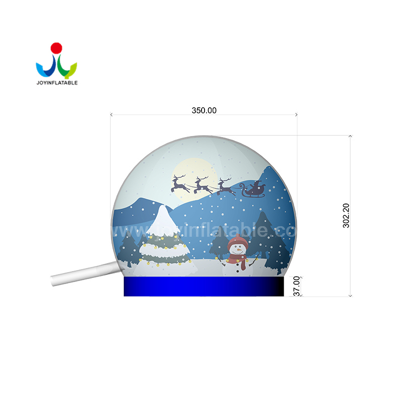 Boule à neige gonflable de Noël avec fond de bannière personnalisé