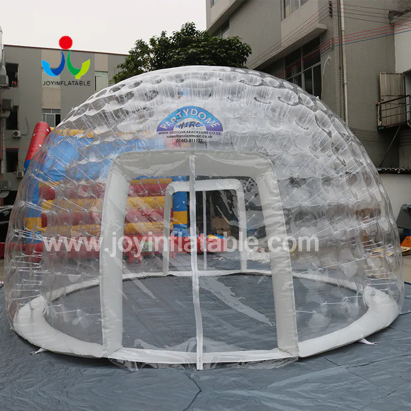 Customized logo Inflatable Clear Igloo House With Two Entrance