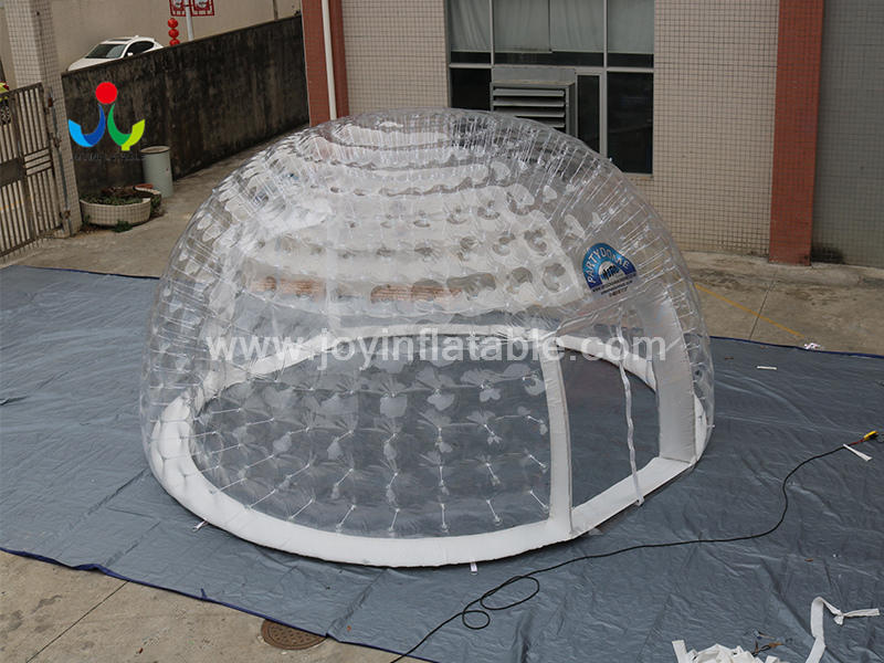 Customized logo Inflatable Clear Igloo House With Two Entrance Video