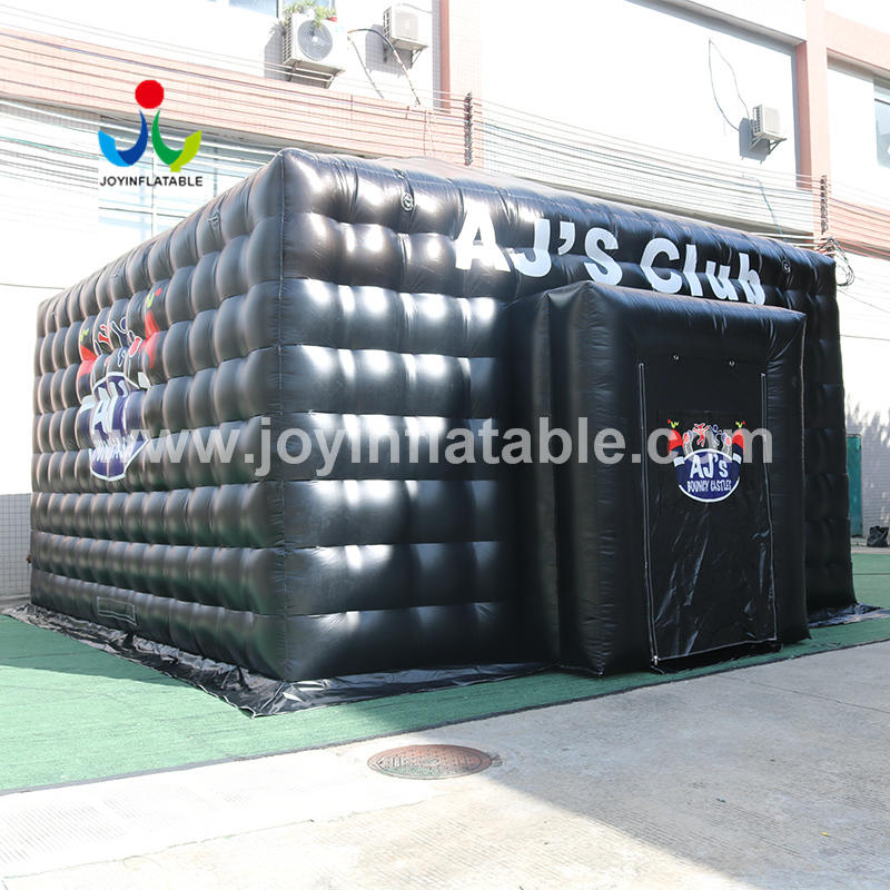 Customized Outdoor Rain-Proof Movable Black Inflatable Cinema Cube Tent