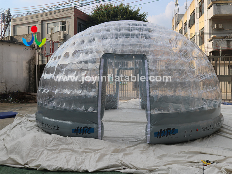 Индивидуальная надувная прозрачная купольная палатка для кемпинга на открытом воздухе, видео