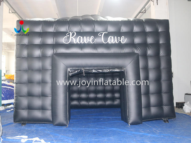 Custom Portable Black Inflatable Night Cube Party With Disco LED Light Video