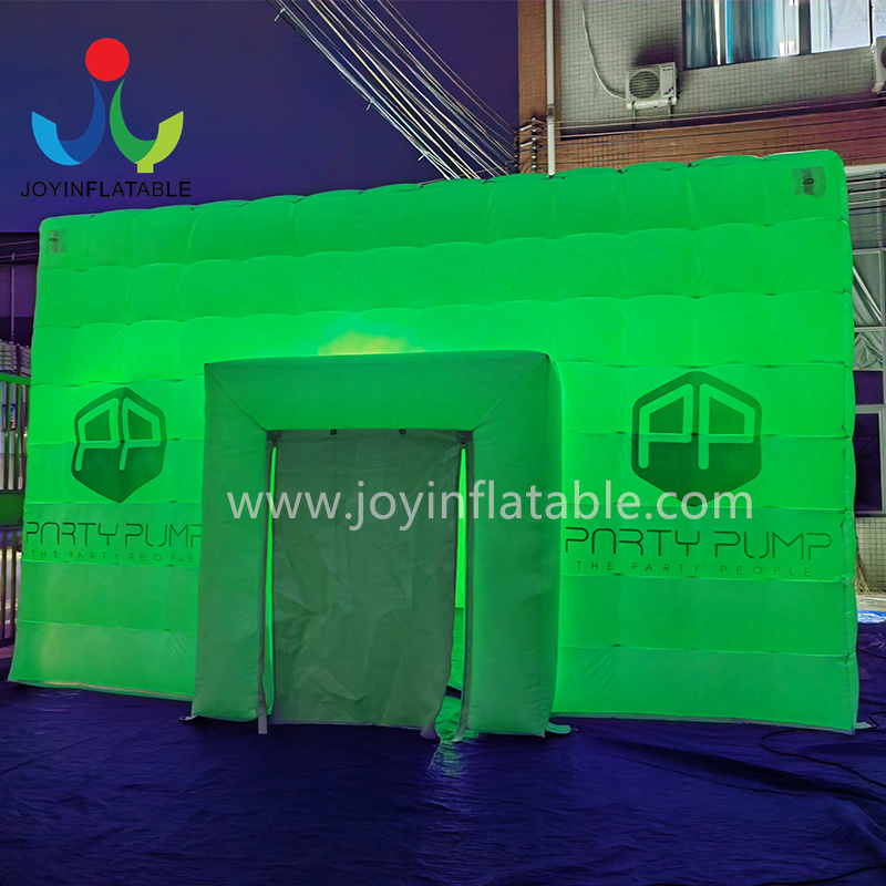 Большой кубический свадебный банкет со светодиодной подсветкой, надувная палатка